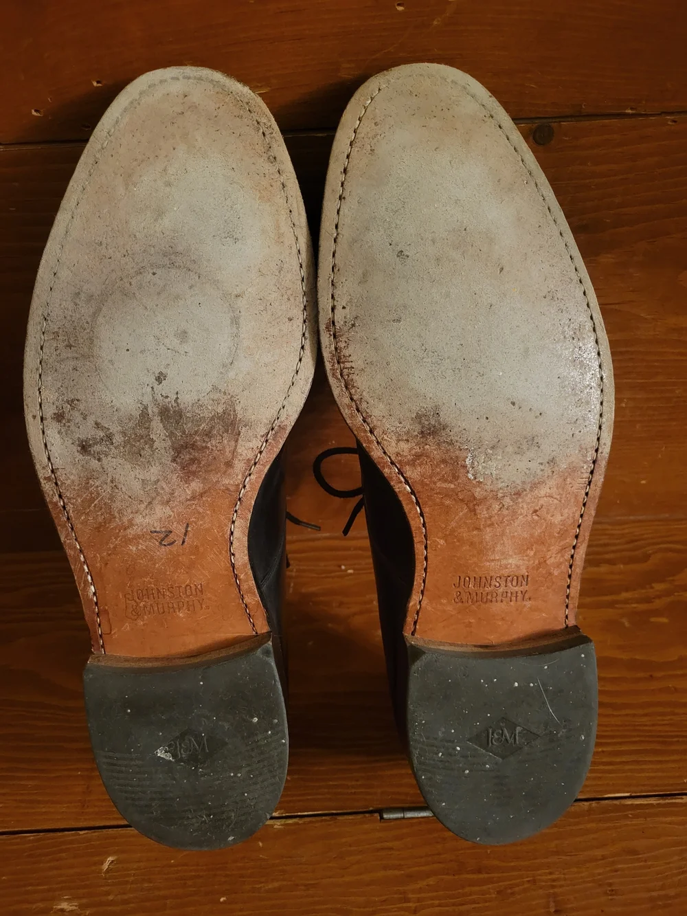 Johnston & Murphy Black Cap-Toe Derby Shoes